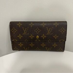 Louis Vuitton Dark Brown Monogram Wallet Vintage